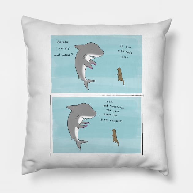 Treat Yoself Pillow by Liz Climo