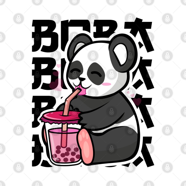 Panda Bubble Tea Bear Boba by Rebrand