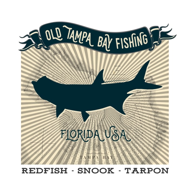 Old Tampa Bay Florida Fishing Tarpon by HighBrowDesigns