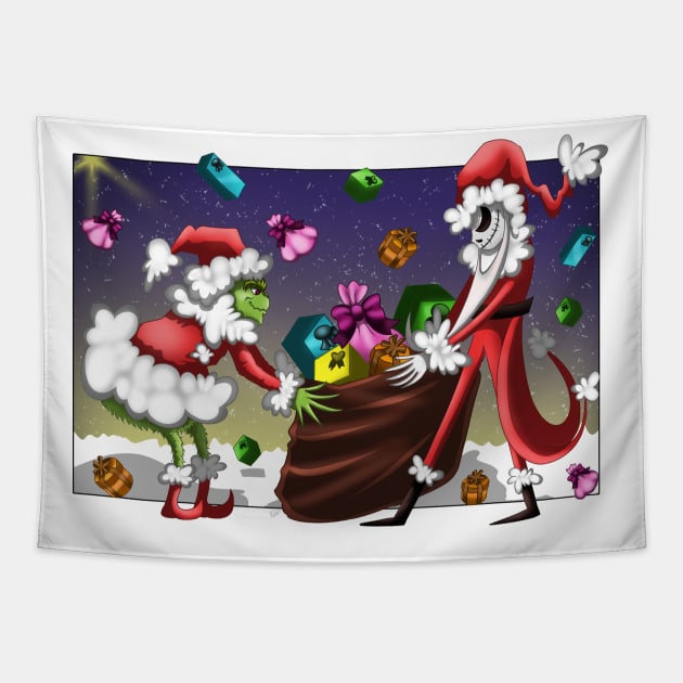 Jack and Grinch Tapestry by La Casa del Otaku