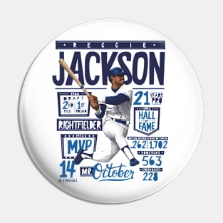 Reggie Jackson New York Y Stats Pin