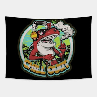 Hip Hop Shark Chill Out Artwork Tapestry