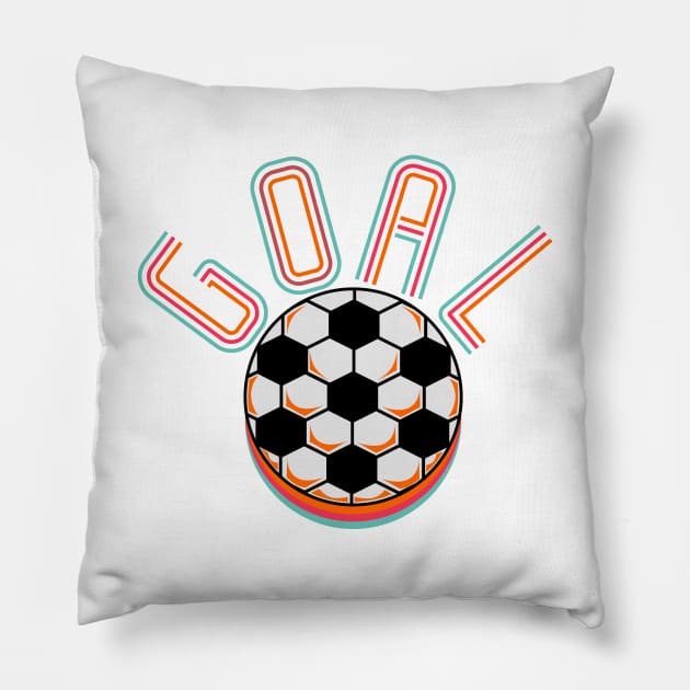 kids love soccer, retro style Pillow by osvaldoport76