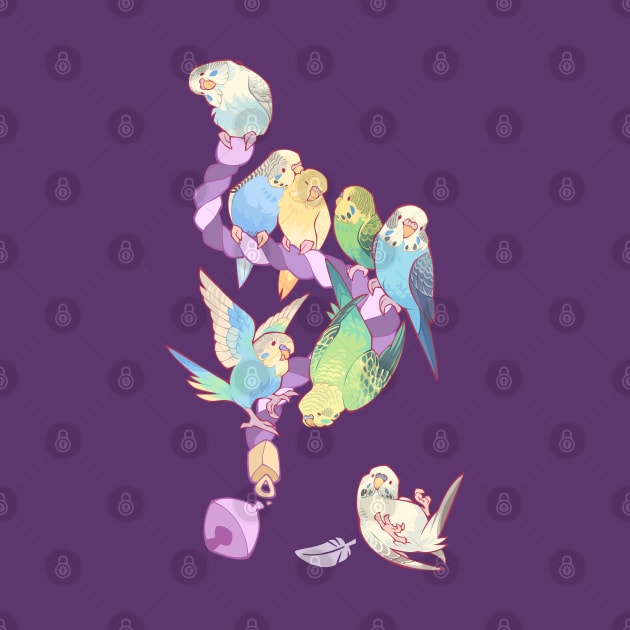 Budgie bunch grape froyo flavored by Colordrilos