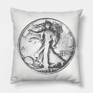 1934 Half Dollar Coin Pillow