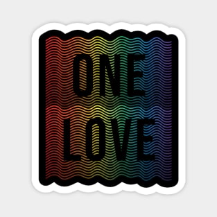 one love - LBGTQ+ Pride Magnet