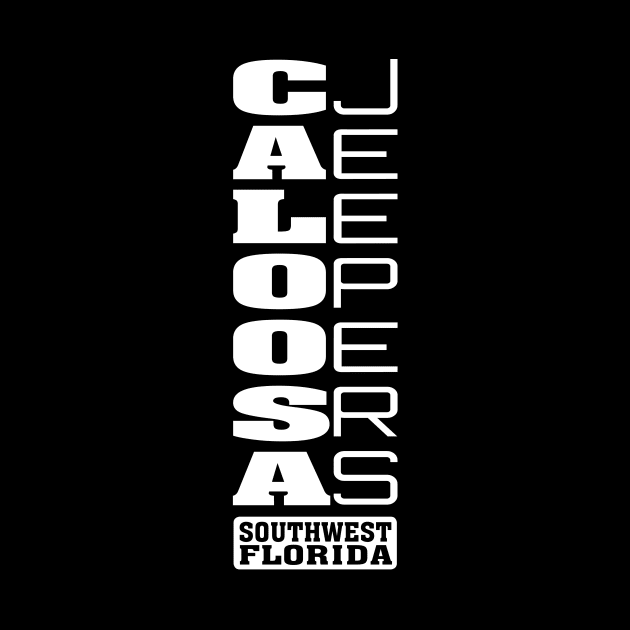 White Vertical Logo by Caloosa Jeepers 