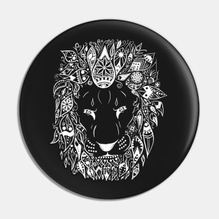 White Jungle King Colour Pin