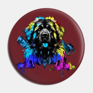 Leonberger Watercolor Painting Art Pin