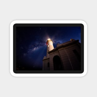 Milky Way over lighthouse Magnet