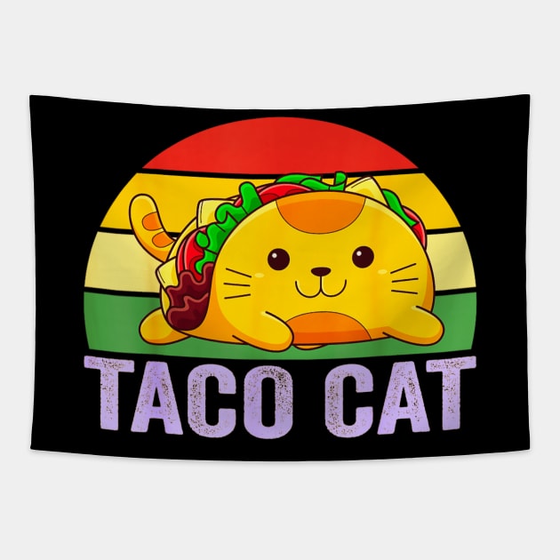 Taco cat retro Tapestry by Dreamsbabe