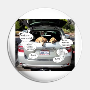 Two bored dogs with nothing to do in back of car Pin