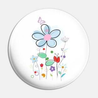 Floral abstract illustration Pin