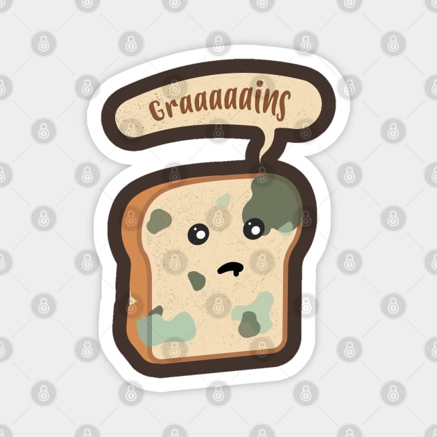 Zombie Bread Grain Magnet by Marzuqi che rose