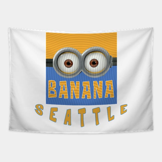 MINION BANANA USA SEATTLE Tapestry by LuckYA