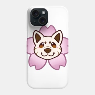 Sakura Shiba Inu - Cream Phone Case