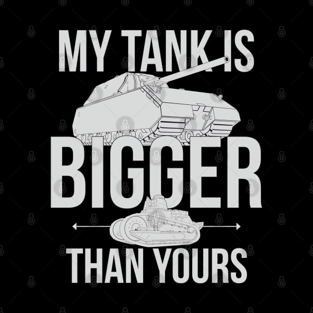 My tank is bigger than yours (black and white version) by FAawRay