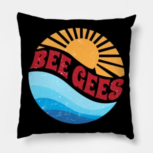 Graphic Proud Name Personalized Bee Birthday 70s 80s 90s Vintage Style Pillow