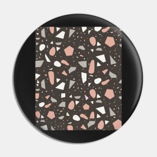 Seamless Dark Purple and Pnk Terrazzo Pattern Pin