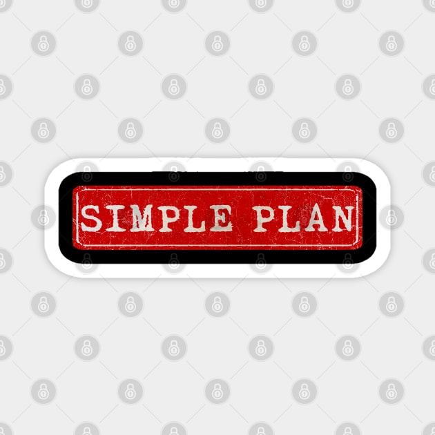 vintage retro plate Simple Plan Magnet by GXg.Smx