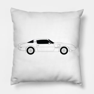 Trans Am Black Outline Pillow