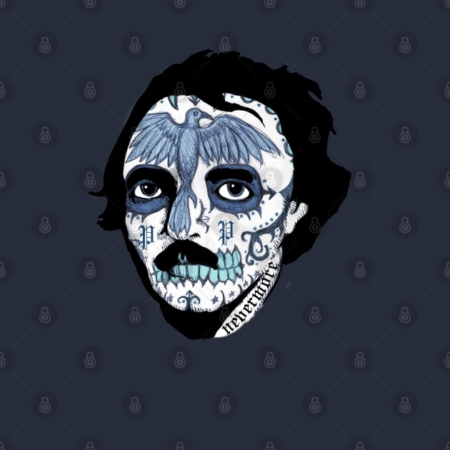 Edgar Allan Sugar Skull by LVBart