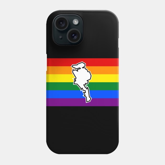 Quadra Island BC - Rainbow Pride Flag - LGBTQ - Quadra Island Phone Case by Bleeding Red Pride