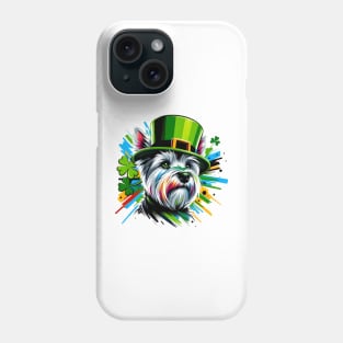 Cesky Terrier Celebrates Saint Patrick's Day in Style Phone Case