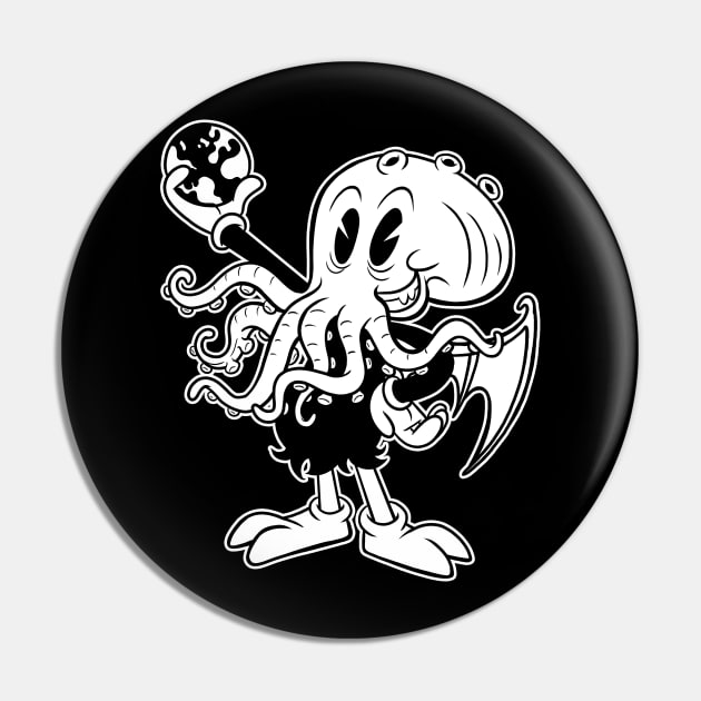 Lovecraft 30s Classic Cthulhu Old Cartoon Pin by Juandamurai