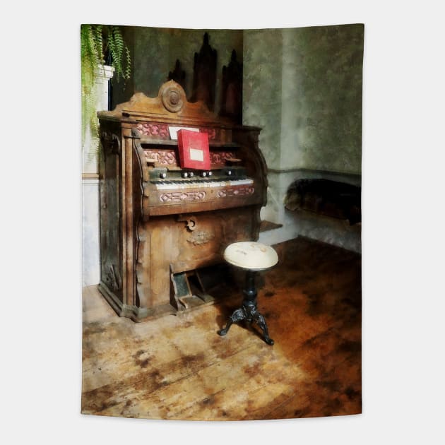 Music - Church Organ With Swivel Stool Tapestry by SusanSavad