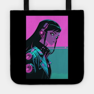 Cyberpunk Anime Girl Tote