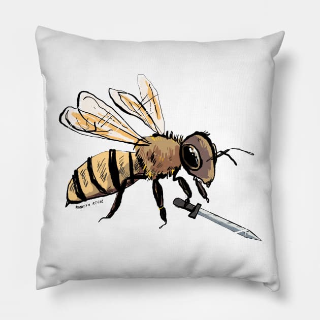 Bee Blade Pillow by bransonreese