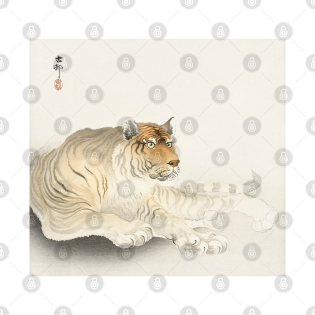 Japanese Tiger Illustration by Ohara Koson by RetroGeek