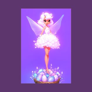 Cute fairy standing on easter egg T-Shirt