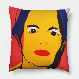 Pop Art Woman Face Pillow