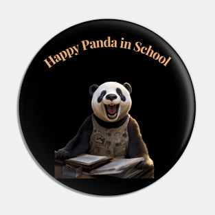 Panda inspired fashion. Happy Panda in School Pin