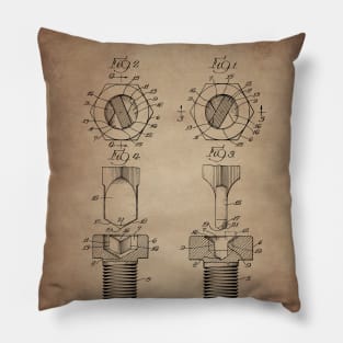 Vintage Patent Screw Design Pillow