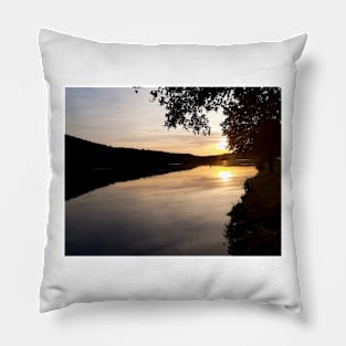 River Moselle sunset Pillow