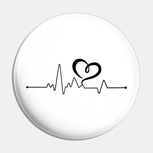 Heart Line Or Heart Beats Pin