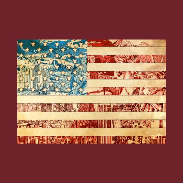 usa flag by BekimART