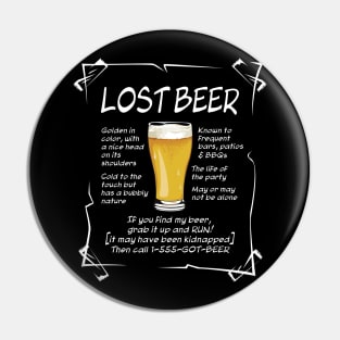 Lost Beer - on Dark Pin