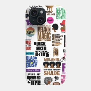 Melanin Black Girl Magic Positive Quotes for Black Women Phone Case