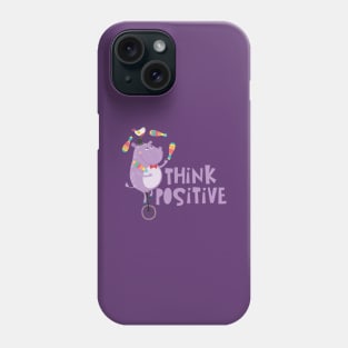 Think Positive: Juggling Hippo Phone Case