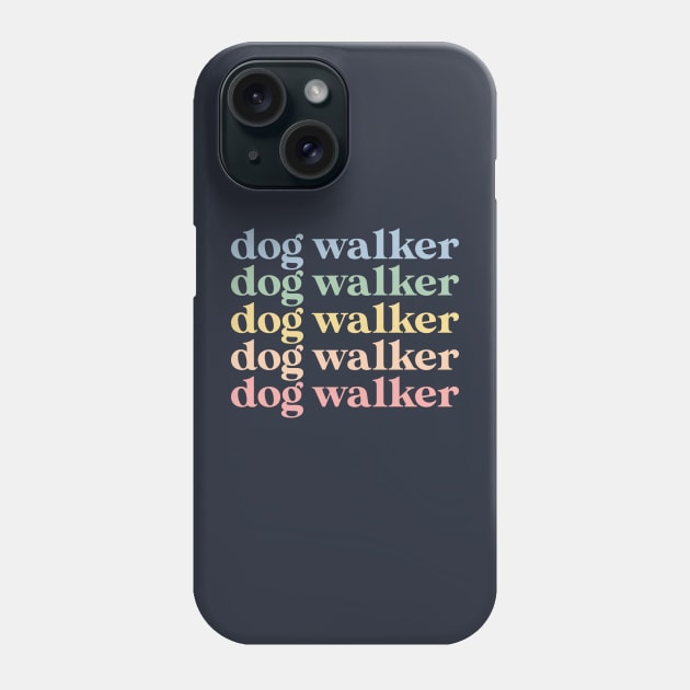 Funny Dog Walker Gift Retro Dog Walker Phone Case by kmcollectible