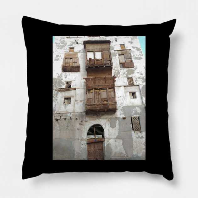 Old Jeddah Architecture Pillow by E-ShirtsEtc