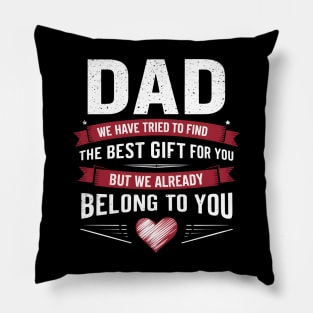 Dad from Kids Daughter or Son for fathers day Dad birthday Pillow