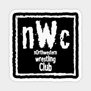 NWC NWC Northwestern Wrestling Club WHITE SQUARE Magnet