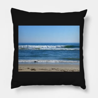 Sunny day at the beach Pillow