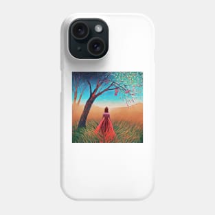 woman in red dress Phone Case