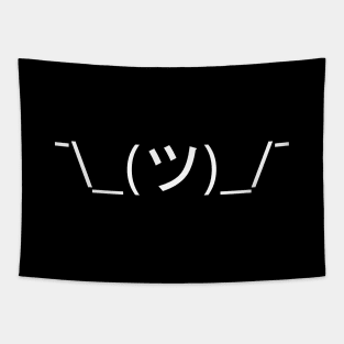 Shrug Emoticon ¯\_(ツ)_/¯ Japanese Kaomoji Tapestry